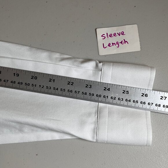 Eton Slim Fit Cotton Button Up Dress Shirt - Men's Size 43/17 - White - Picture 11 of 12